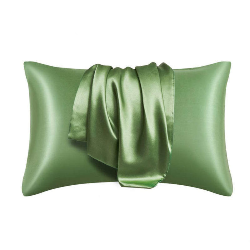 Taie d'Oreiller en Satin vert